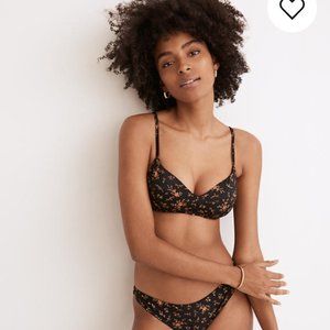 NWT Madewell Floral Bikini Top XL